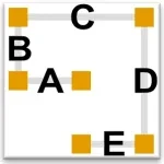 Layout A-B-C-D-E (5 side 4 corner)